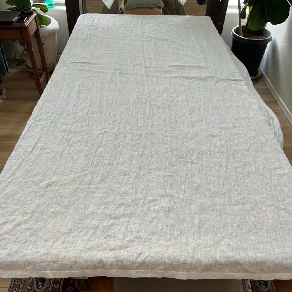 Ikea Dytåg Ivory Sheer 100% Linen Curtain Panel 57" x 98"